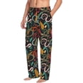 thumbnail image 2 of Daiia Snake And Flower Men's Sleep Pant with Pockets and Drawstring,Pajama Pants-Medium, 2 of 9