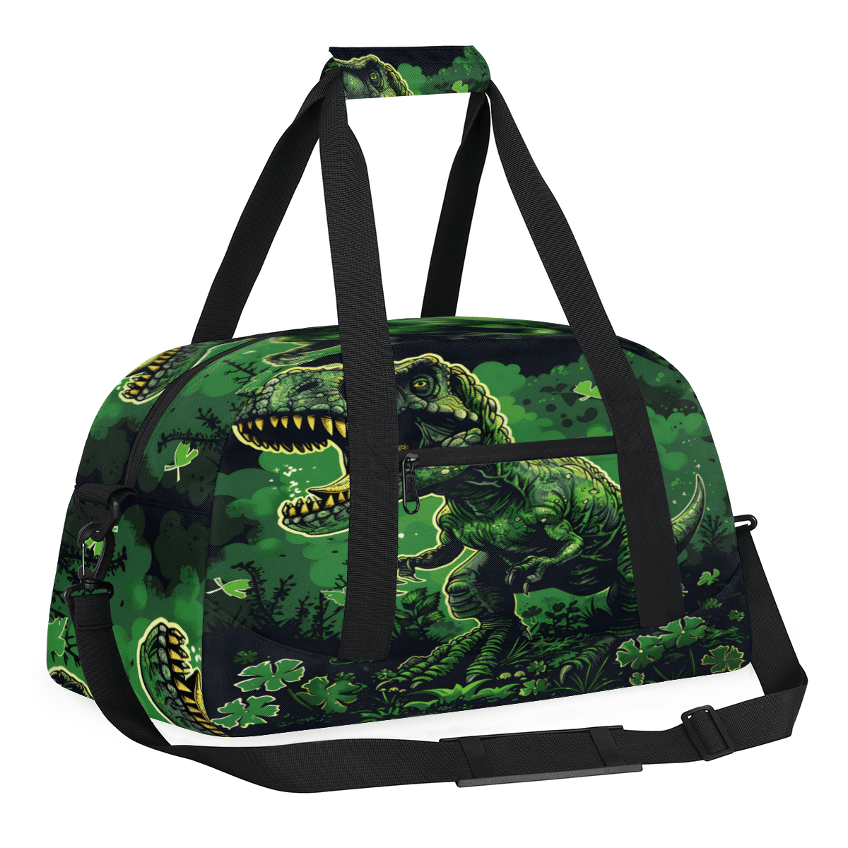 Herdesigns Dinosaur Animal Sports Duffle Bag for Women & Men, Gym Bag Dance Bag Overnight Bag Carry On Weekender Travel Bag