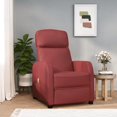 thumbnail image 1 of vidaXL Massage Reclining Chair Wine Red Faux Leather, 1 of 5