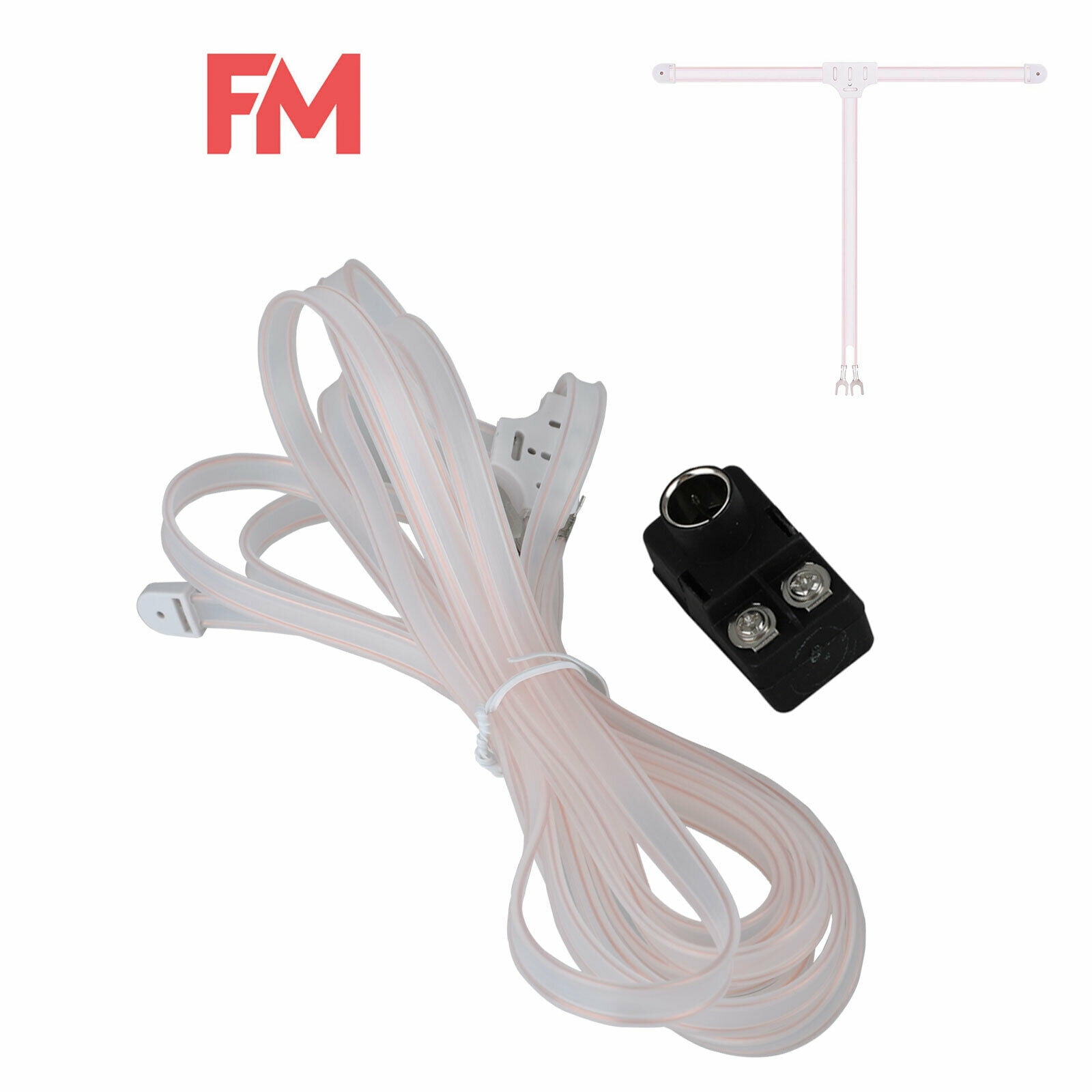 FM Antenna 75 Ohm F Type Male Plug for Home Radio Stereo Signal