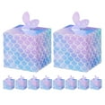 thumbnail image 1 of KAKOWELY 10 cajas de papel 3D con forma de cola de sirena, decorativas, para dulces, fiestas, cumpleaños, bodas, galletas, dulces, recuerdos de fiesta, decoración., 1 of 5