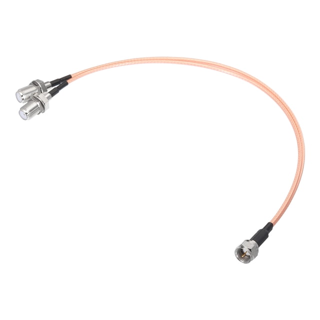 Adaptador Divisor Coaxial Uxcell RG6 3 Vías F Macho a 2*F Hembras 11.8" 75 Ohm Antena Video Cable Coaxial RG316
