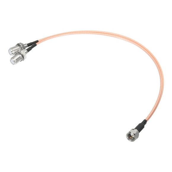 Unique Bargains RG6 Splitter Coax Cable 3 Way F Male to 2 F Female Adapter 11.8inch 75 Ohm Antenna, Video, RG316 Coaxial Cable