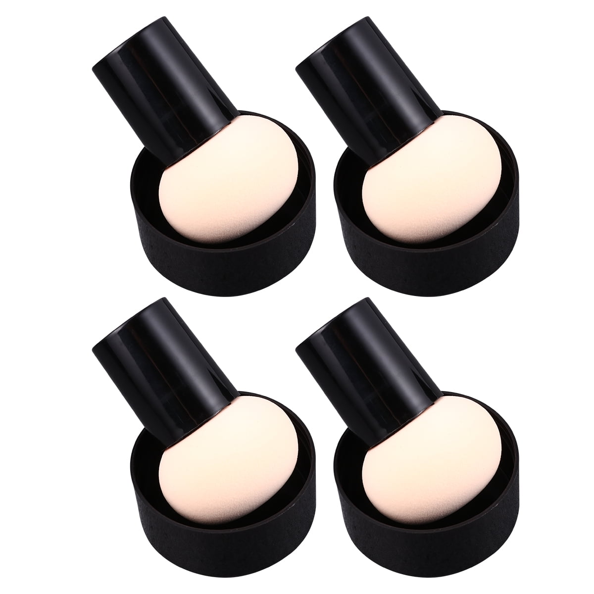 Hemoton 4Pcs Mushroom Shape Powder Puffs Face Powder Applicators Makeup Puffs Cosmetic Supplies