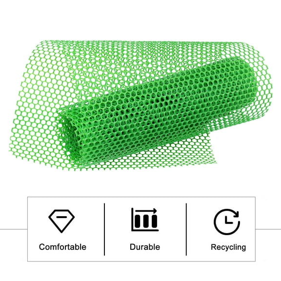 HOMEMAXS Plastic Garden Fence Mesh Hexagonal Protective Netting for Outdoor Use Green Lightweight and Durable 1 Roll