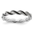 thumbnail image 4 of Auriga Fine Jewelry 925 Sterling Silver Black Enamel Ring for Women Size 5, 4 of 6