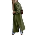 thumbnail image 4 of SAYOO, gabardina abierta por delante para mujer, cárdigan largo de manga 3/4 informal holgado de Color sólido para ropa de calle de otoño SAYOO  moda, 4 of 5