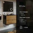 thumbnail image 7 of Eviva Vienna 36 in. Oak Black Wall Mount Bathroom Vanity with White Integrated Acrylic Sink, 7 of 7