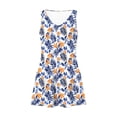 thumbnail image 6 of Yteetum Women's Summer Dresses Oversized V Neck Sleeveless A Line Mini Dress Sundress Casual Floral Printed Loose Fits Lightwieght Comfy Travel Vacation Dresses, 6 of 6