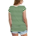 thumbnail image 4 of Eres Más Que una Camisa de Puntuación de Prueba Sexy de Manga Corta Lentejuelas Suelta Camisa de Blusa con Cuello en V, Poliéster, 4 of 8