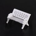 thumbnail image 2 of Ramiter 2 PCS Miniature White Park BankBench Home Decor Fairy Ornament Garden, 2 of 3