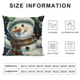 thumbnail image 5 of Orinice Snowman Graphic Decorative Cushion Throw Pillow Cover Winter Soft and Durable 1PC 12x12in, 5 of 5