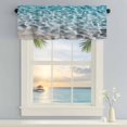 thumbnail image 4 of Valances for Windows Water Ripple Seaside Beach Rod Pocket Short Curtain for Bathroom Living Room Bedroom Summer Ocean Theme 1 Panel 42x12in, 4 of 9