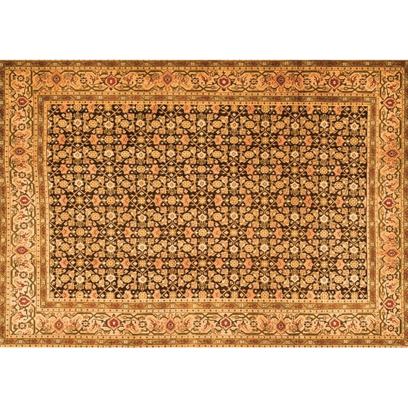 Ahgly Company Indoor Rectangle Persian Orange Traditional Area Rugs, 8' x 12'