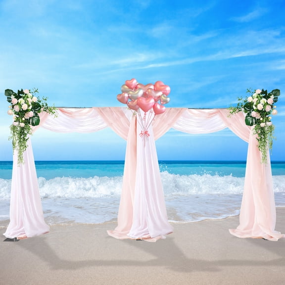 DENEST 10ft X 20ft Telescopic Heavy Duty Portable Pipe And Drape Backdrop Stand, Adjustable Curtain Frame Stand, Wedding Party Photo Studio Photography Background Support