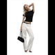 thumbnail image 1 of Camisetas de Algodón para Mujer, Cuello Redondo, Corta, Básicas, Informales, de Verano, Color Liso, Negras, S, 1 of 9