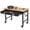 With drawer, variant on Kicctian 48" Rolling Workbench with Power Strip & LED Light, 2000LBS Heavy Duty Rubber Wood Work Table, Adjustable Height Garage Tool Bench with Drawer, Pegboard, Locking Wheels