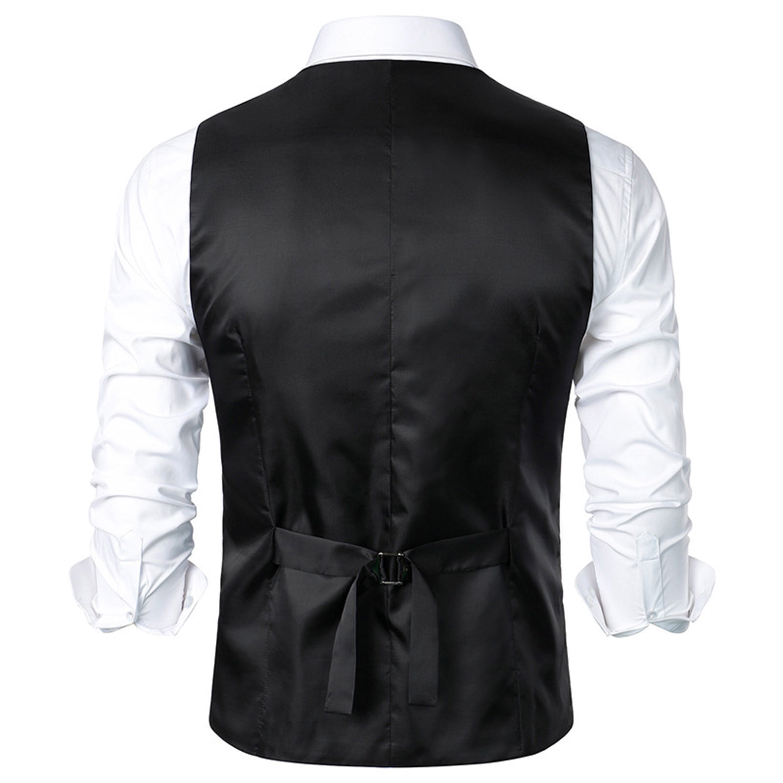 ENFOLD♦︎DOUBLE SUIT VEST 38 Hvyesh Men Suit Vest Stripe Double Breasted Business Dress