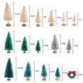 thumbnail image 3 of MesaSe 22Pcs Mini Cedar Trees Set Sisal Snow Frost Trees with Wood Base Bottle Brush Trees Plastic Winter Snow Embellishment Tabletop Trees Crafting Party Props, 3 of 8