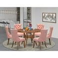 thumbnail image 7 of Luxe by East West Furniture 7-Pc Dining Room Table Set Include A Modern Table And 6 Beige Red Parson Chairs, 7 of 7