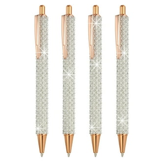 Rhinestone Pen | Fancy Sparkly Crystal Pens,Retractable Ink Pen For Wedding, Meetings, Students, Adults, Children