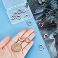 thumbnail image 2 of 12Pcs Rose Gold Huggie Hoop Earrings Hypoallergenic Cartilage Sleeper Earring Leverback Earring Hooks Stainless Steel Minimalist Hoop Earrings with Loop for Dangle Earring 15.5x14x3mm diy, 2 of 7
