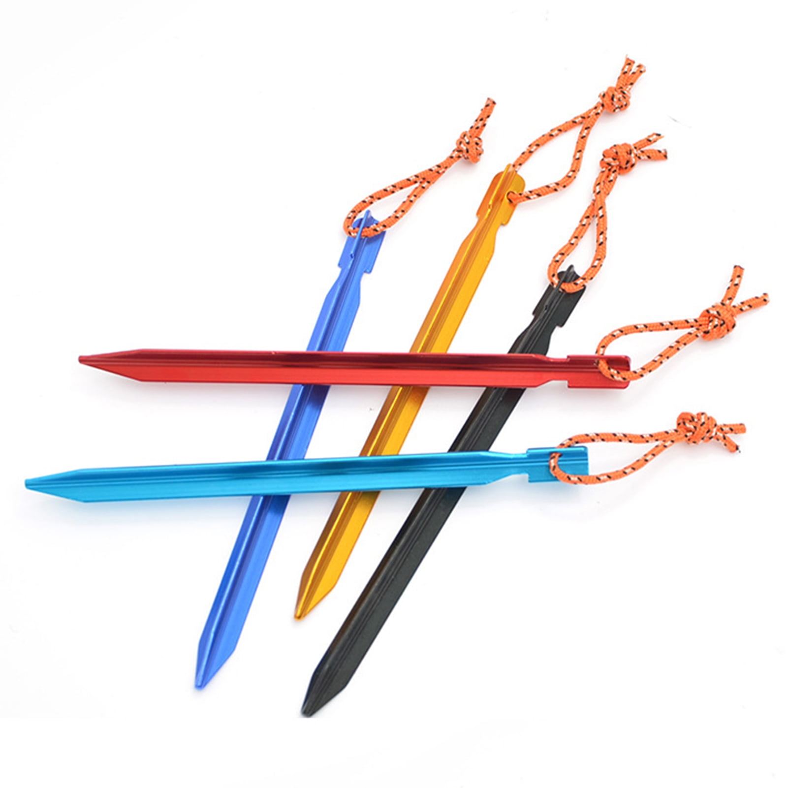 Sturdy Triangular Tent Pegs: 10Pc 18cm Set for Enhanced Stability of Tents