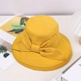 thumbnail image 2 of SikaFu New Bowknot Women Fisherman Hat Fashion Female Big Brim Bucket Hats Ladies Summer Outdoor Beach Sun Sunscreen Panama Cap Anti-UV, 2 of 6