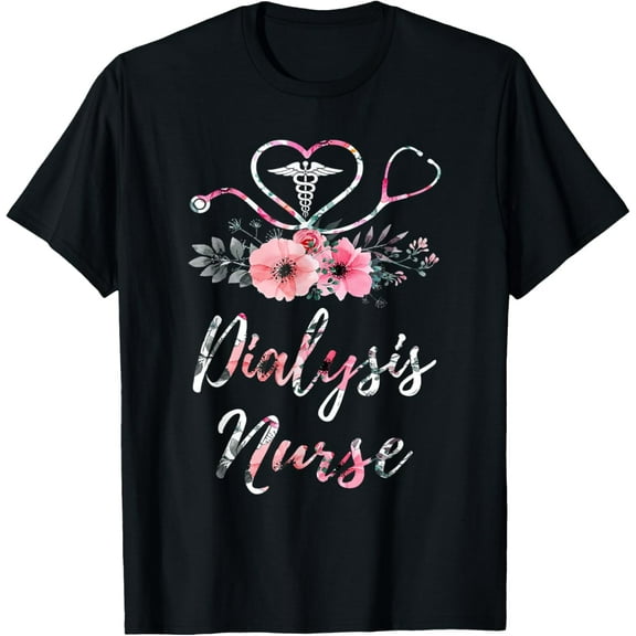 t-shirt Dialysis nurse Patient Care T-Shirt mens，black，women，funny，journey，Crew Neck, Short Sleeve,custom clothing patterns.gift