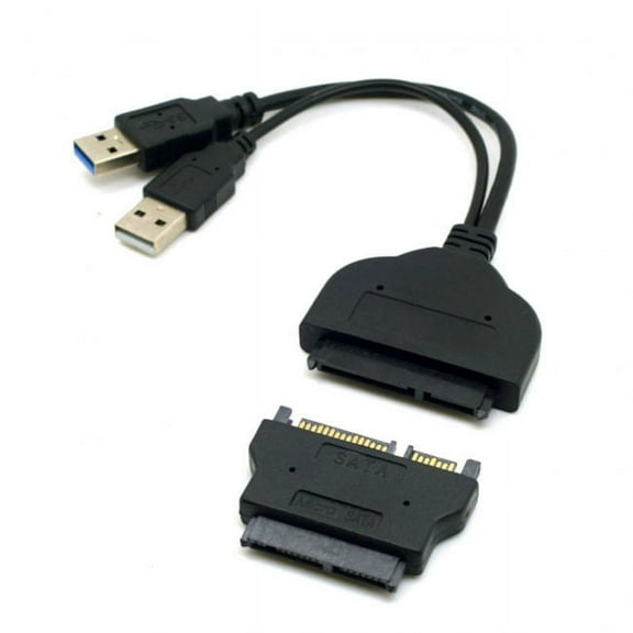 JSER 1set USB 3.0 to SATA 22Pin SATA to 16Pin Micro SATA Adapter for 1.8" 2.5" Hard Disk Driver With Extral USB Power Cable
