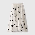 thumbnail image 2 of XIAOCHA High Waist Polka Dot Maxi Skirt for Women Airy A-Line Retro Casual Daily Long Skirt, 2 of 3