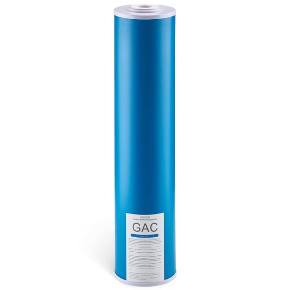 VEVOR Whole House Water Filter Replacement Cartridge, 4.5" x 20" GAC Activated Carbon, Replacement Filter for Whole Home Water Filtration System, Reduce Chlorine, Chemicals, VOCs, Taste, Odor