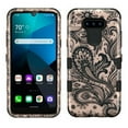 thumbnail image 2 of Kaleidio Case For LG Harmony 4, Premier Pro Plus L455DL, Xpression Plus 3 [TUFF Armor] Impact Protective Hybrid [Shockproof] 3-Piece Dual Layer Rubber Cover [Rose Gold Paisley Design], 2 of 5