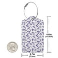 thumbnail image 2 of Rocae Lavender Flowers for Leather Luggage Baggage Tags ID Label Privacy Cover ID Label with Stainless Steel Loop and Address Card, 2 of 5