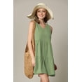 thumbnail image 5 of Made by Johnny Women's Casual Sleeveless V-Neck Loose Flowy Swing Shift Dress S SAGE, 5 of 5