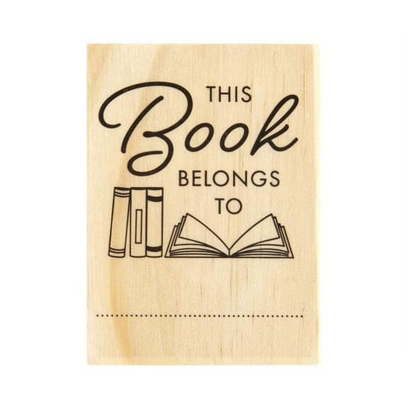 Recollections This Book Belongs To Wood Stamp, 6 Pack