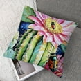 thumbnail image 7 of Acheng Watercolor Flowers Roses and Cactus Throw Pillow Covers Exotic Natural Vintage Cactus Succulent in Boho Style Decorative Throw Pillowcase for Sofa Bedroom Cushion Home Decor Set of 2 22x22in, 7 of 7