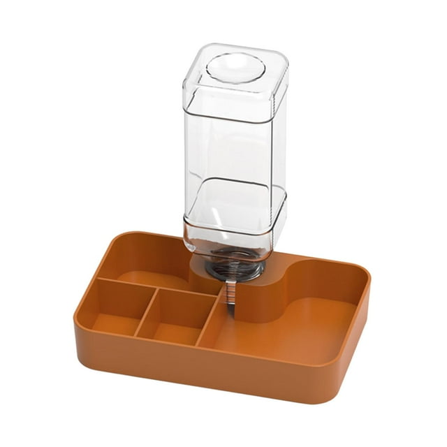 Almencla Reptile Feeder Amphibians Accessory Water Dish for Turtle Chameleon Tortoise Khaki Large