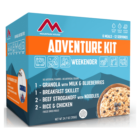 Mountain House Weekender Adventure Camping & Emergency Food Kit  2-Day  6 Pack  12 Servings