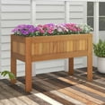 thumbnail image 2 of Costway Wooden Elevated Planter Box with Solid Wood Frame & Sturdy Legs Slatted Bottom, 2 of 10