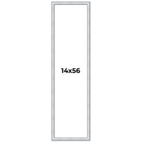 14x56 Frame Sterling Silver Solid Wood Picture Frame | 1.25 Inch Moulding Width | 0.75 Inch