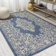 thumbnail image 4 of JONATHAN Y SANTA MONICA 4 x 6 Area Rug, Galon Filigree - Blue/Beige, SMB120A-4, 4 of 9
