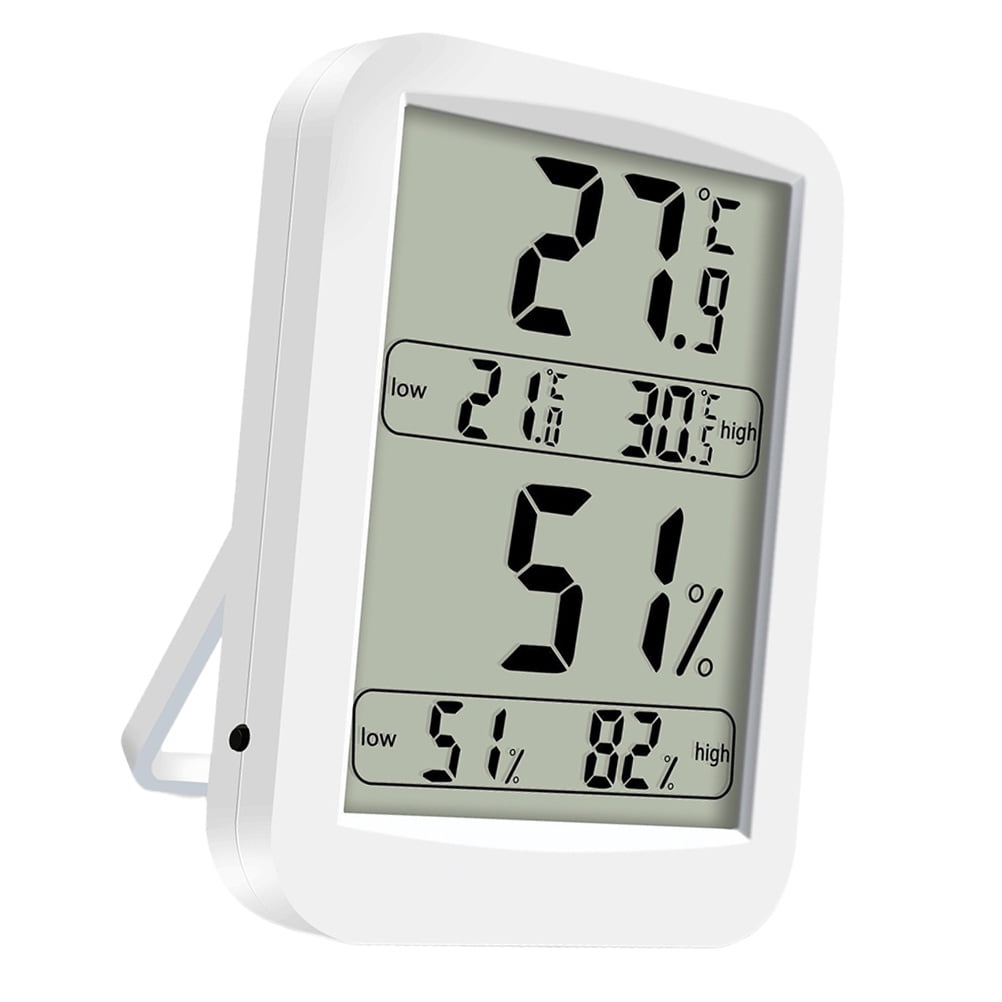 SWETRACE Indoor Digital Hygrometer Thermometer White LED Display Room Humidity Meter with Accurate Temperature Reading for Home