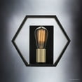 thumbnail image 4 of Urban Ambiance Luxury Industrial Wall Sconce, Small Size: 8.75"H x 10"W, with Geometric Style Elements, Natural Black Finish, UQL2773 from the Venezia Collection, 4 of 7