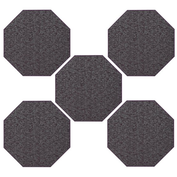 Furnish My Place Modern Indoor/Outdoor Commercial Purple Rug, Modern Area Rug, Baby Nursery Mat, Pet-Friendly Carpet for Living Room, Playroom, Made in USA, 2' Octagon - Set of 5