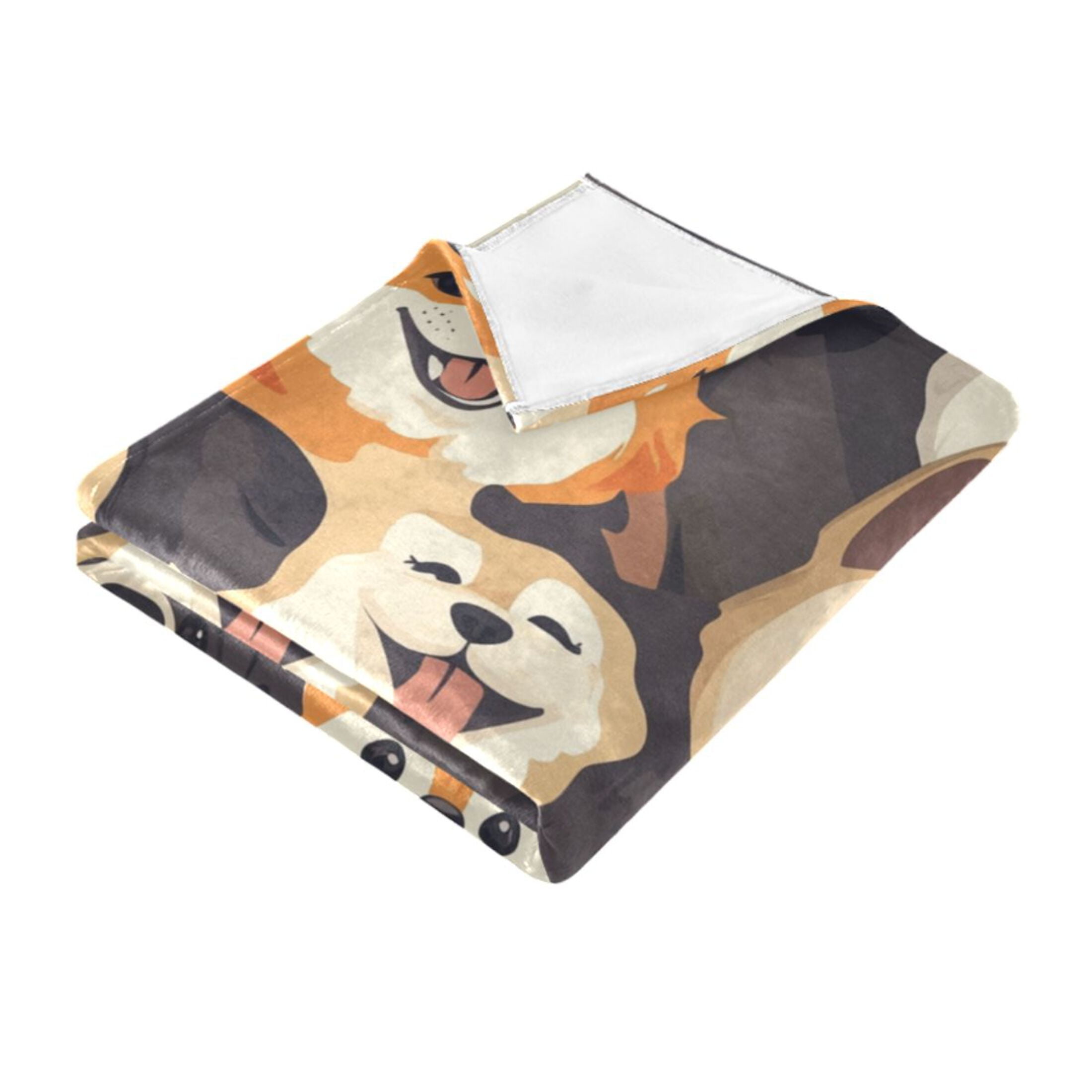 Cute Puppy Dogs Throw Blanket 60" x 90" Soft and Warm Blankets for Couch Sofa and Bed