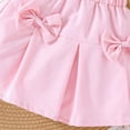thumbnail image 4 of 5-6 Years Girls School Uniform Sets Lapel Short Sleeves Shirt+ Pleated Mini Skirt Outfits Pink, 4 of 7
