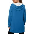 thumbnail image 5 of Oversized Half Zip Hoodies for Women, V Neck Womens Sweatshirts, Fall Pullover Winter Outfits, 5 of 7