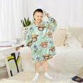 thumbnail image 6 of joogoo Wearable Blanket Hoodie for Cartoon Highland Cattle Flowers Oversized Sherpa Hooded 3-14 YR M, 6 of 7