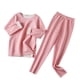 thumbnail image 1 of Odeerbi 4-16 Años Niño Niña Pijama Suave de Manga Larga Johns Conjunto de Ropa Interior Térmica Para Dormir Conjunto de Pijama, 1 of 4